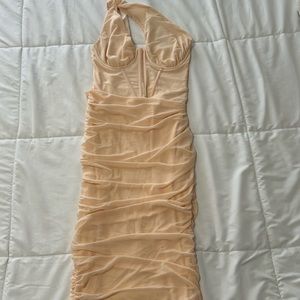 Bandage long mesh dress